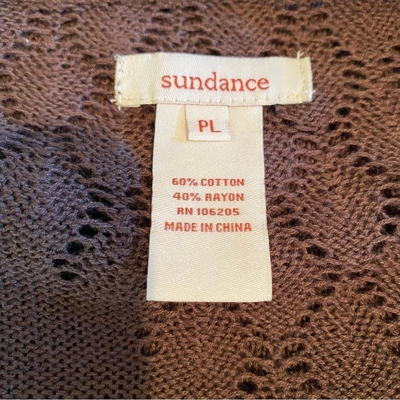 Sundance Long Sleeve Open Front Waterfall Cardigan Sz Petite Large L Open Weave - Picture 5 of 7